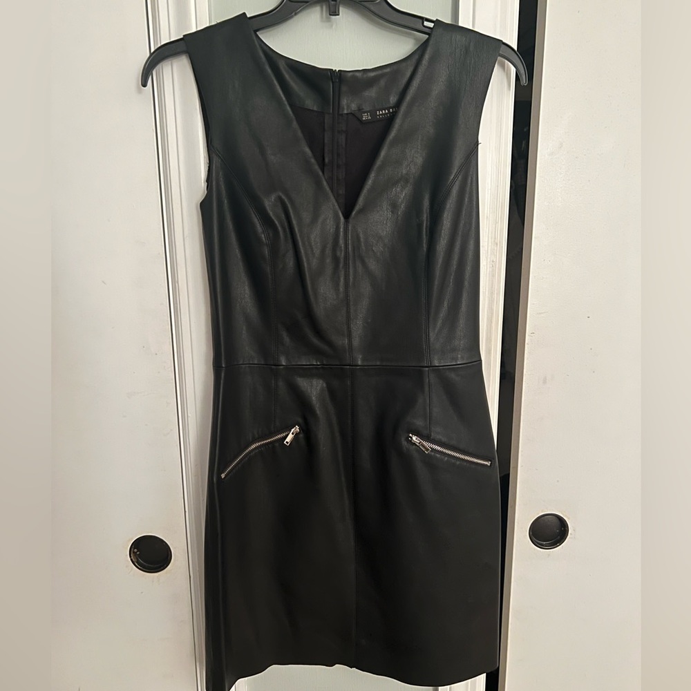 Zara Leather Dress size Small